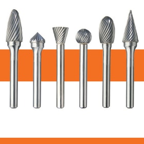 Single cut and double cut carbide burs and die grinder bur sets