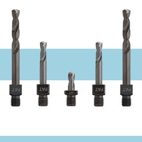 NAS 965 Type D threaded shank adapter drill bits with 135 degree split point