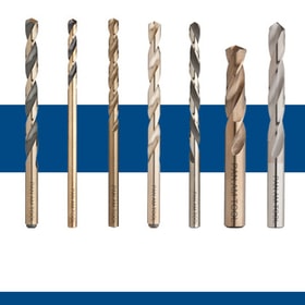 Cobalt aircraft jobber drills in wire, fractional, letter and metric sizes
