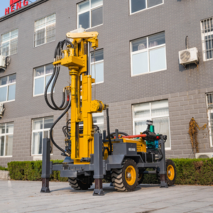 Diesel Powered Portable Wheel Type Pneumatic Drilling Rig for Water Well