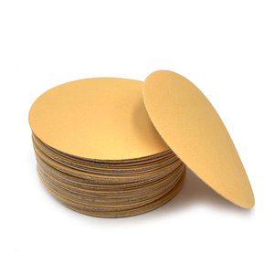 Yellow 3inch 5inch 75mm Sanding Paper Disc Abrasive Sandpaper